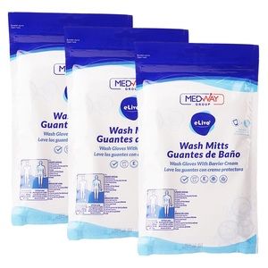 Wet Wash Gloves | Incontinence Wash Cloths | 3 Packs of 8 Unscented